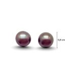 8 mm gray freshwater pearl earrings