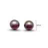 8 mm gray freshwater pearl earrings