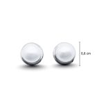 White freshwater pearl earrings 