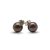 Gray freshwater pearl earrings, 6 mm