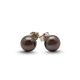Gray freshwater pearl earrings, 6 mm