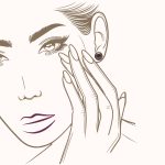 Gray freshwater pearl earrings, 6 mm