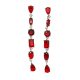 Red stone drop / dangle earrings