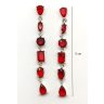 Red stone drop / dangle earrings