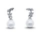 Silver pearl drop / dangle earrings