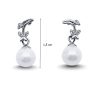 Silver pearl drop / dangle earrings