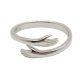 Silver adjustable ring with intertwined hands