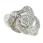 Baby gift: Silver pacifier with engravable surface