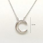 Silver chain with moon pendant