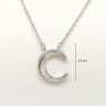 Silver chain with moon pendant