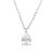 Silver chain with teardrop-shaped zirconia pendant