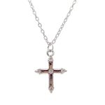 Silver chain with a small cross pendant