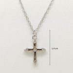 Silver chain with a small cross pendant