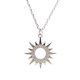 Silver chain with sun pendant