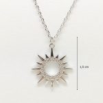 Silver chain with sun pendant