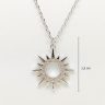 Silver chain with sun pendant