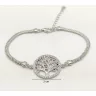 Silver bracelet with tree of life pendant