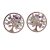Silver tree of life earrings with 7 colored zirconia stones