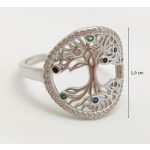 Silver ring with tree of life motif