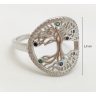 Silver ring with tree of life motif