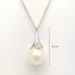 Ezüst collier nyakék gyöngy medállal