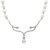 Silver necklace with pearls and zirconia