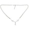 Silver necklace with pearls and zirconia