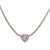 Silver necklace with heart motif and zirconia stones