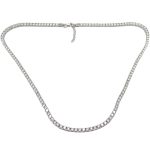 Silver tennis necklace with sparkling zirconia stones