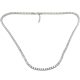 Silver tennis necklace with sparkling zirconia stones