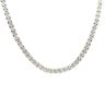 Silver tennis necklace with sparkling zirconia stones