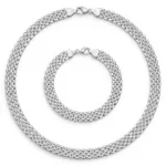 Ezüst ékszer szett collier nyakék és karkötő 