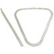 Silver jewelry set with necklace and bracelet 