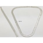 Silver jewelry set with necklace and bracelet 