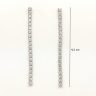 Silver drop / dangle earrings with zirconia stones