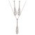 Silver jewelry set with drop earrings and pendant with zirconia stones