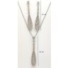   Silver jewelry set with drop earrings and pendant with zirconia stones