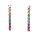 Drop / Dangle earrings in silver with multicolored zirconia stones