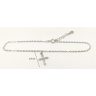 Silver bracelet with a small cross pendant