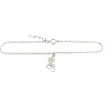 Silver bracelet with gecko pendant