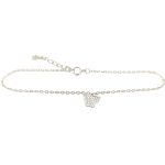 Silver bracelet with butterfly pendant