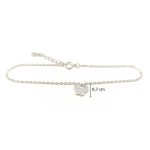 Silver bracelet with butterfly pendant