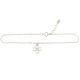 Silver bracelet with four-leaf clover pendant