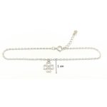 Silver bracelet with four-leaf clover pendant