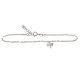 Silver anklet with dragonfly pendant