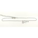 Silver anklet with lotus flower pendant