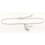Silver bracelet with leaf pendant