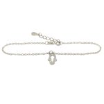 Silver bracelet with Hamza's hand pendant