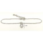 Silver bracelet with Hamza's hand pendant