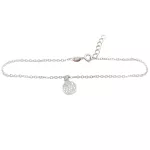 Silver bracelet with circle pendant